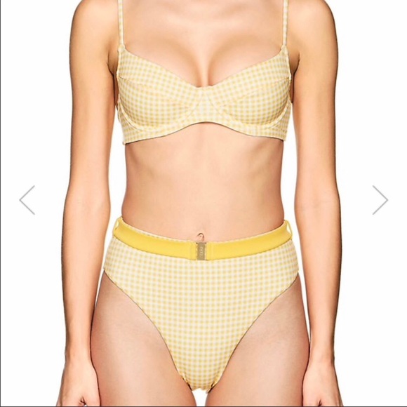 Onia Other - Onia WeWoreWhat Yellow Gingham Swimsuit